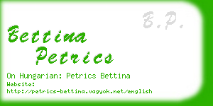 bettina petrics business card